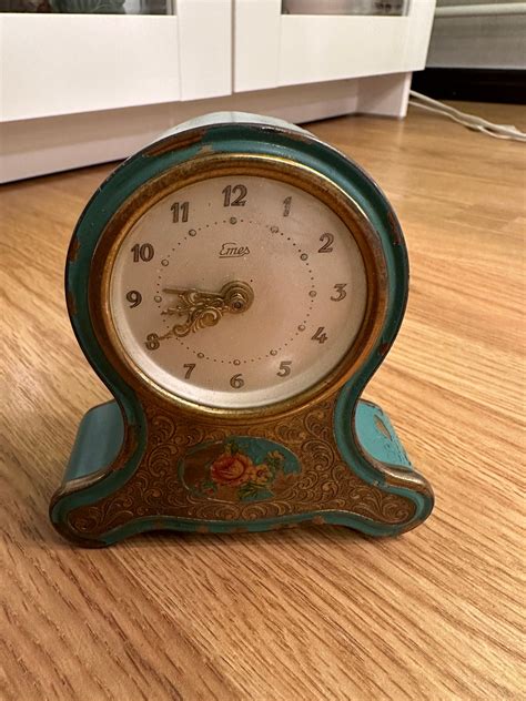 VINTAGE GERMAN EMES MUSICAL ALARM CLOCK, 